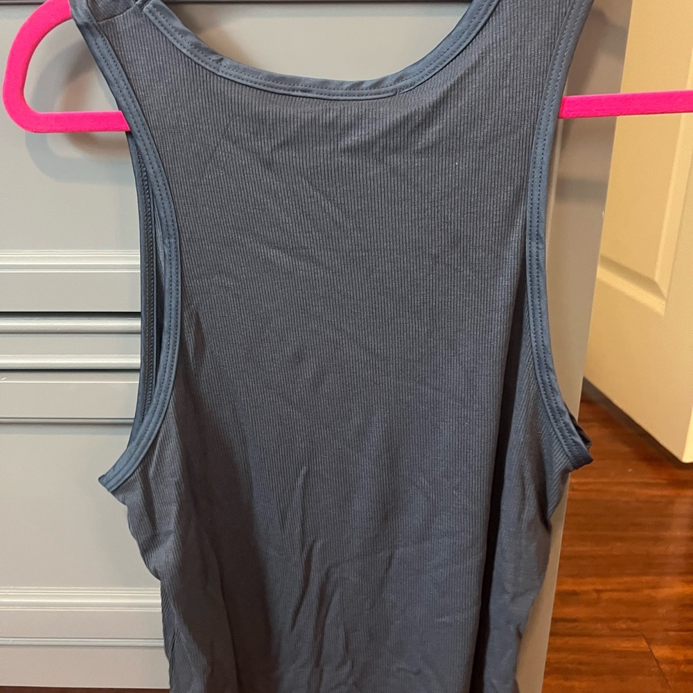 Mango Women's Charcoal/Blue Tank Top - Picture 3 of 3
